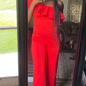 Red jumpsuit